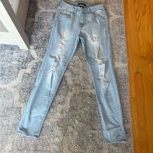 Light Denim Aeropostale Ripped Jeans